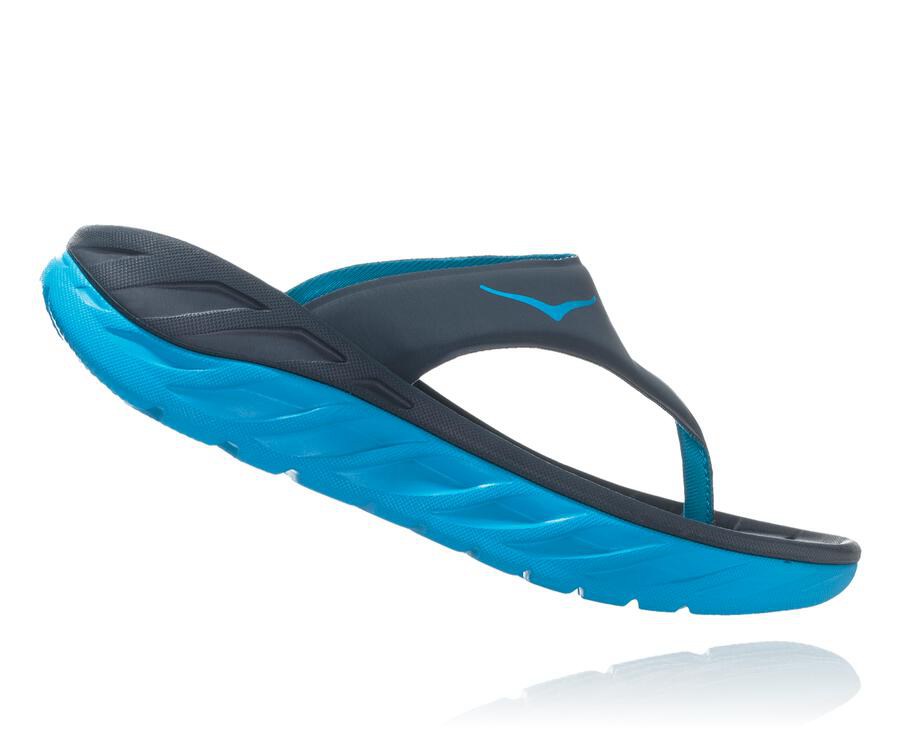 Hoka Australia One One ORA Recovery Flip - Womens Sandals Navy - MBUZO-2865